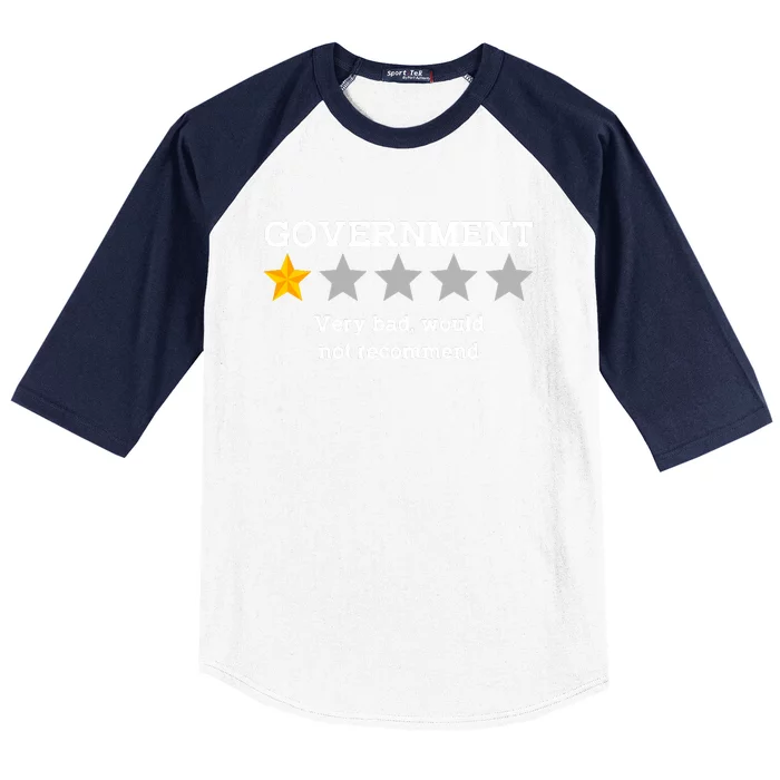 Government One Star Very Bad Would Not Recommend Baseball Sleeve Shirt