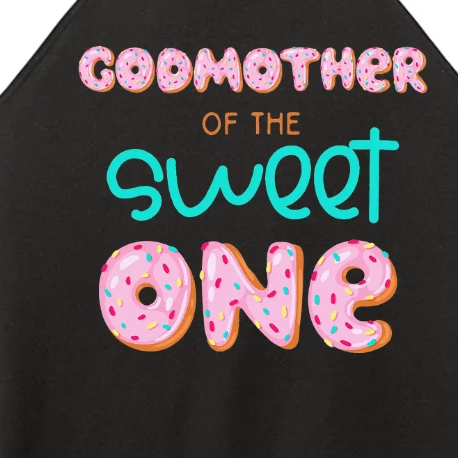 Godmother of Sweet One First Birthday Matching Family Donut Women’s Perfect Tri Rocker Tank