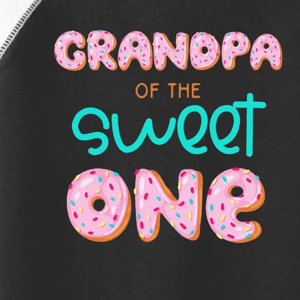 Grandpa of Sweet One First Birthday Matching Family Donut Toddler Fine Jersey T-Shirt