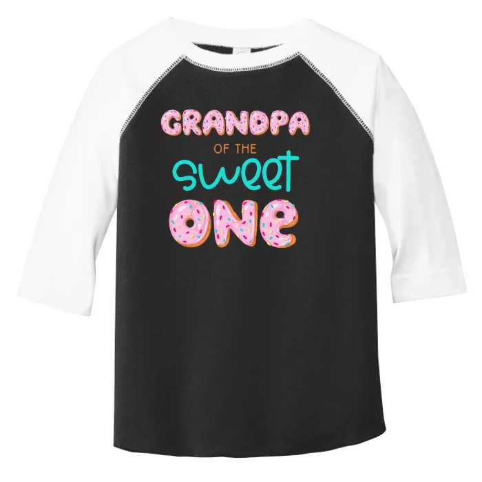 Grandpa of Sweet One First Birthday Matching Family Donut Toddler Fine Jersey T-Shirt