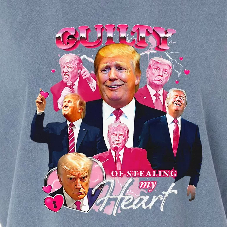 Guilty Of Stealing My Heart Vote Donald Trump 2024 American Garment-Dyed Women's Muscle Tee