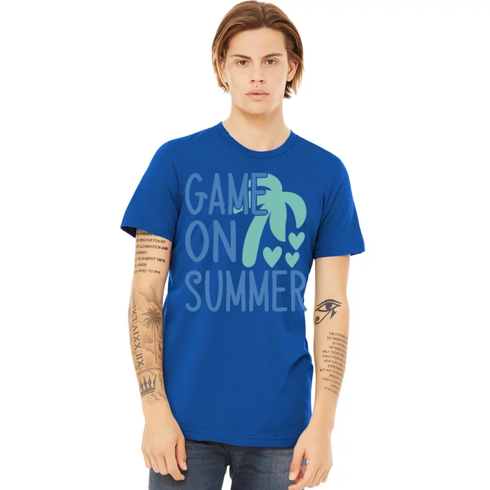 Game On Summer Beach Retro Tropical Summer Cool Gift Premium T-Shirt