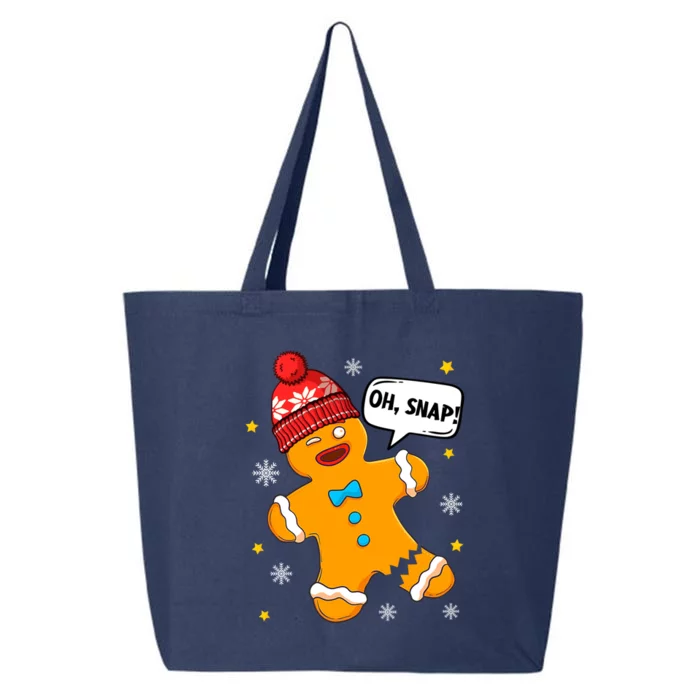 Gingerbread Oh Snap Christmas Funny Gift 25L Jumbo Tote