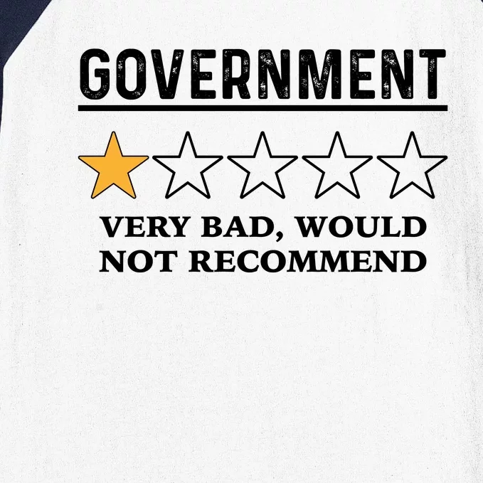 Government One Star Very Bad Would Not Recommend Shirt Funny Government One Star Baseball Sleeve Shirt