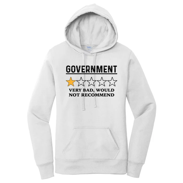 Government One Star Very Bad Would Not Recommend Shirt Funny Government One Star Women's Pullover Hoodie