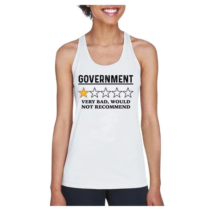 Government One Star Very Bad Would Not Recommend Shirt Funny Government One Star Women's Racerback Tank