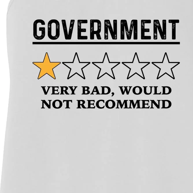 Government One Star Very Bad Would Not Recommend Shirt Funny Government One Star Women's Racerback Tank