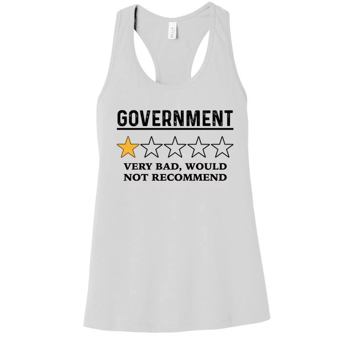 Government One Star Very Bad Would Not Recommend Shirt Funny Government One Star Women's Racerback Tank