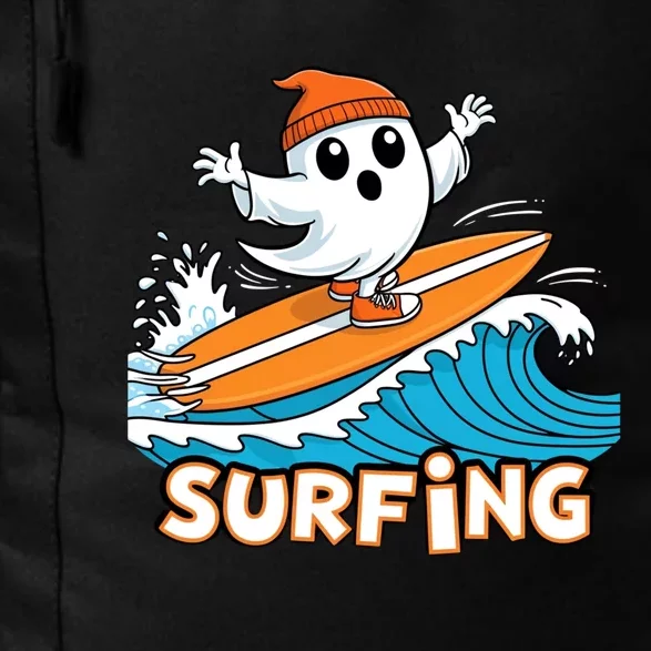 Ghost On Surfboard Funny Surfer Boy Halloween Costume Daily Commute Backpack