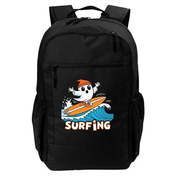 Ghost On Surfboard Funny Surfer Boy Halloween Costume Daily Commute Backpack