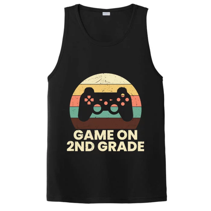 Game On Second Grade Gamer Cute 2Nd Grade Gift Performance Tank