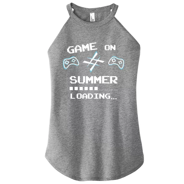 Games On Summer Loading Last Day Of School Summer Video Game Cute Gift Women’s Perfect Tri Rocker Tank