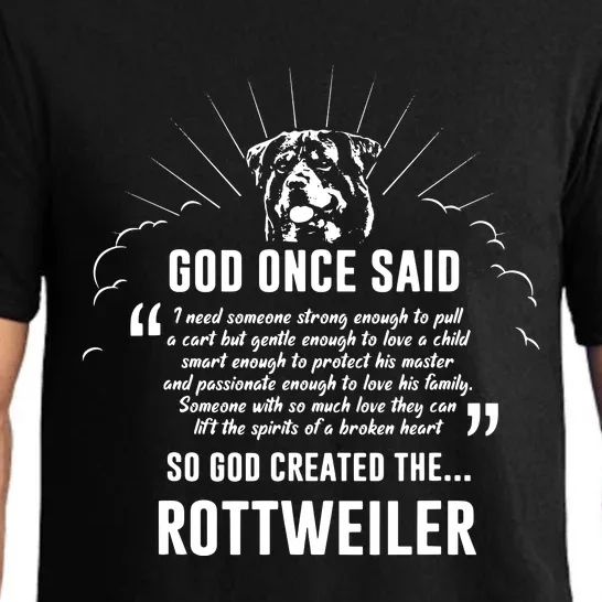 God Once Said Rottweiler Dog Gift Pajama Set