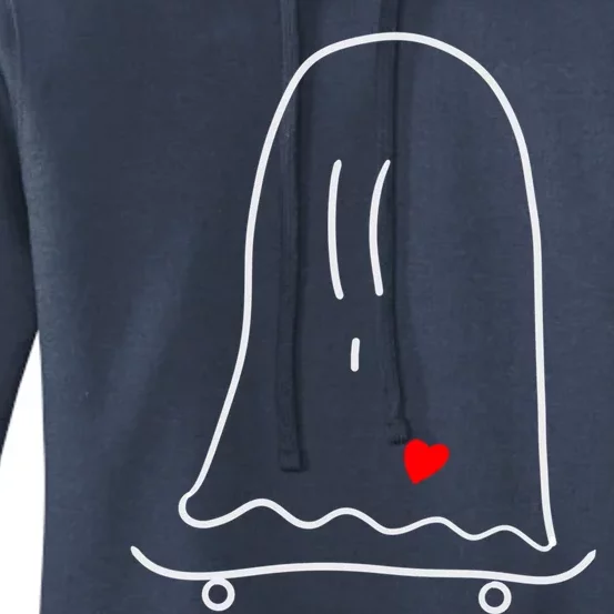 Ghost On Skateboard: Hauntingly Rad Adventures Gift Women's Pullover Hoodie