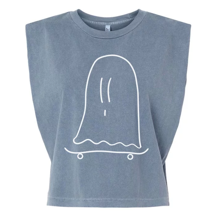 Ghost On Skateboard: Hauntingly Rad Adventures Gift Garment-Dyed Women's Muscle Tee