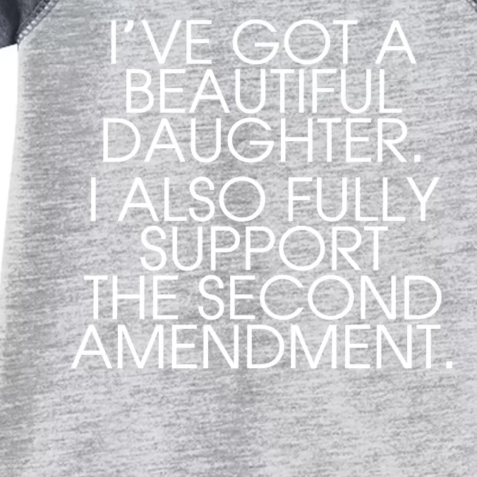 Got A Beautiful Daughter Support The Second Amendment Infant Baby Jersey Bodysuit