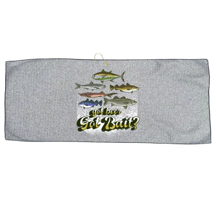 Got Beer Got Bait Fishing Large Microfiber Waffle Golf Towel