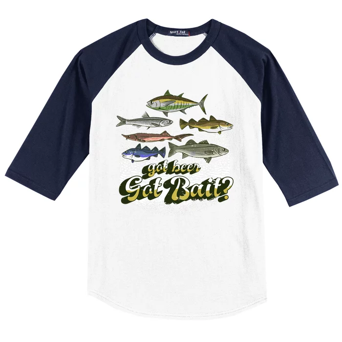 Got Beer Got Bait Fishing Baseball Sleeve Shirt