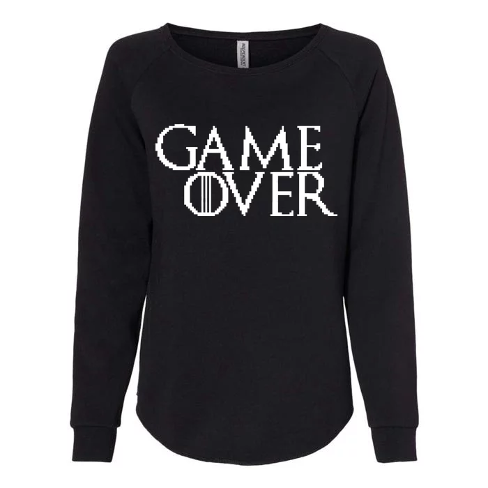 GOT Game Over Pixel Womens California Wash Sweatshirt