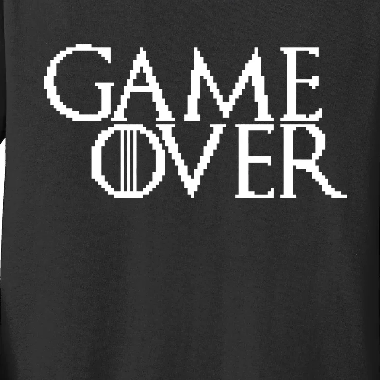 GOT Game Over Pixel Kids Long Sleeve Shirt