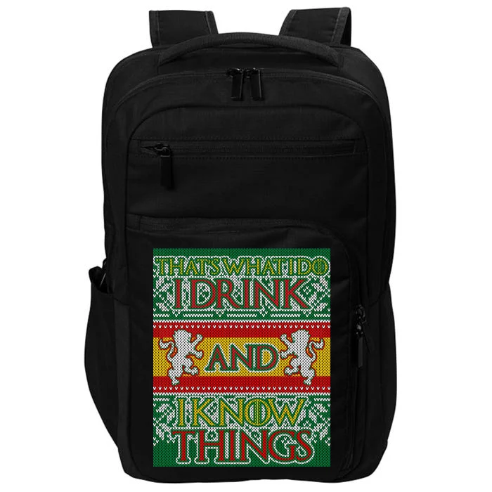 GOT I Drink and I Know Things Ugly Christmas Impact Tech Backpack