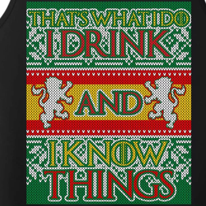 GOT I Drink and I Know Things Ugly Christmas Performance Tank