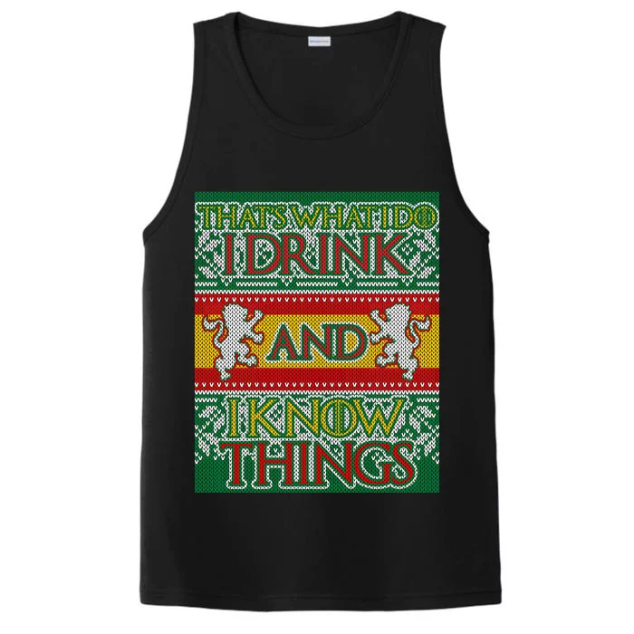 GOT I Drink and I Know Things Ugly Christmas Performance Tank