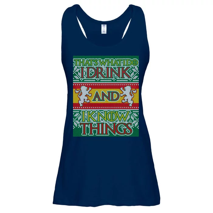 GOT I Drink and I Know Things Ugly Christmas Ladies Essential Flowy Tank