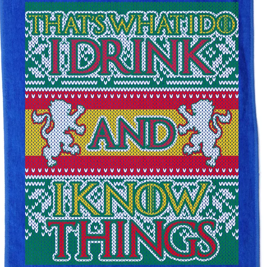 GOT I Drink and I Know Things Ugly Christmas Platinum Collection Golf Towel