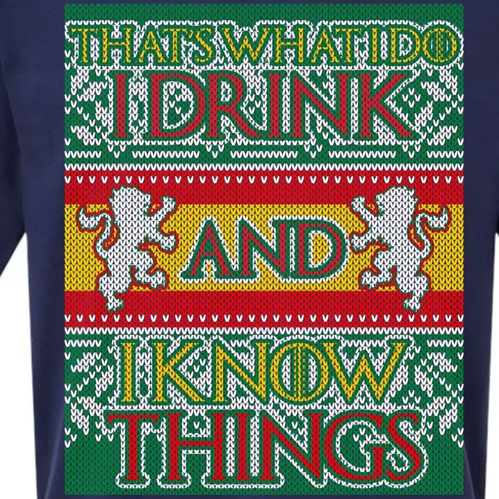 GOT I Drink and I Know Things Ugly Christmas Sueded Cloud Jersey T-Shirt