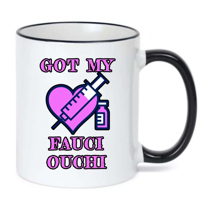 Got My Fauci Ouchi Vaccine Shot Vaccinated Black Color Changing Mug