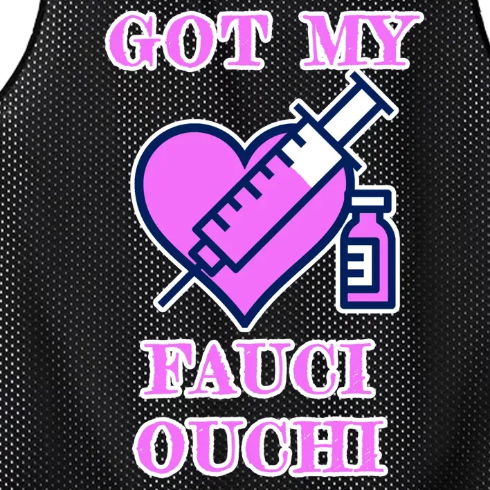 Got My Fauci Ouchi Vaccine Shot Vaccinated Mesh Reversible Basketball Jersey Tank