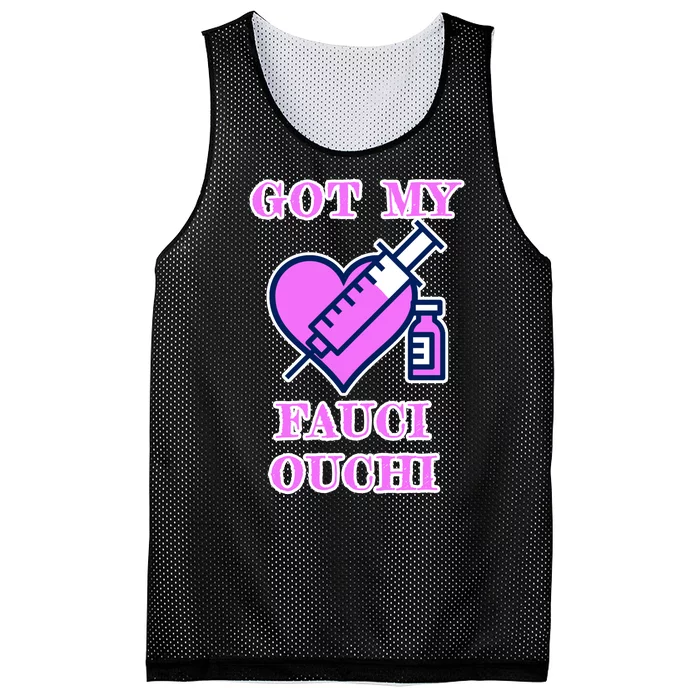 Got My Fauci Ouchi Vaccine Shot Vaccinated Mesh Reversible Basketball Jersey Tank