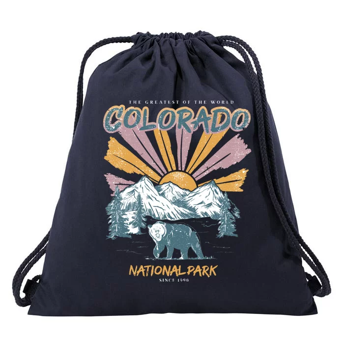 Greatest Of The World Colorado National Park Since 1990 Drawstring Bag