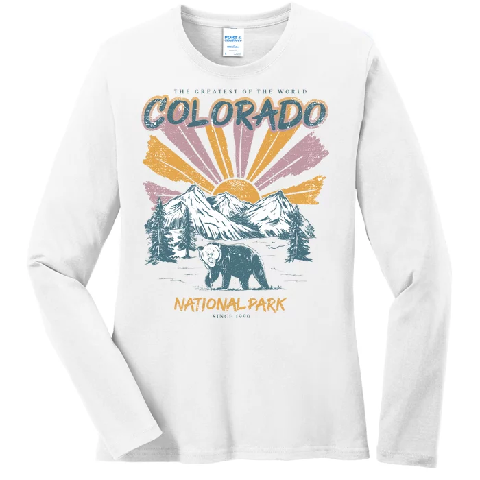 Greatest Of The World Colorado National Park Since 1990 Ladies Long Sleeve Shirt