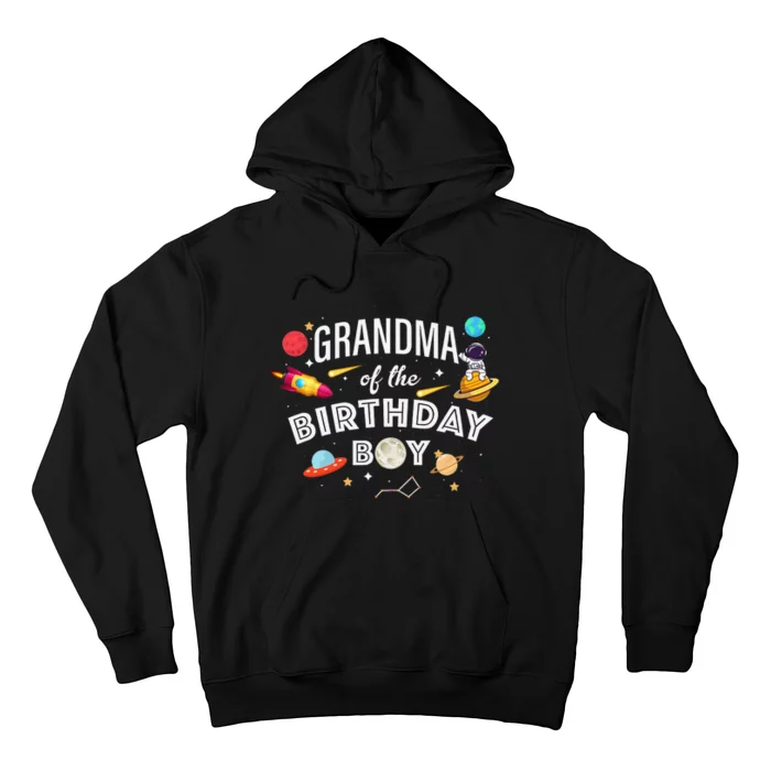 Grandma Of The Birthday Astronaut Space Theme Party Hoodie