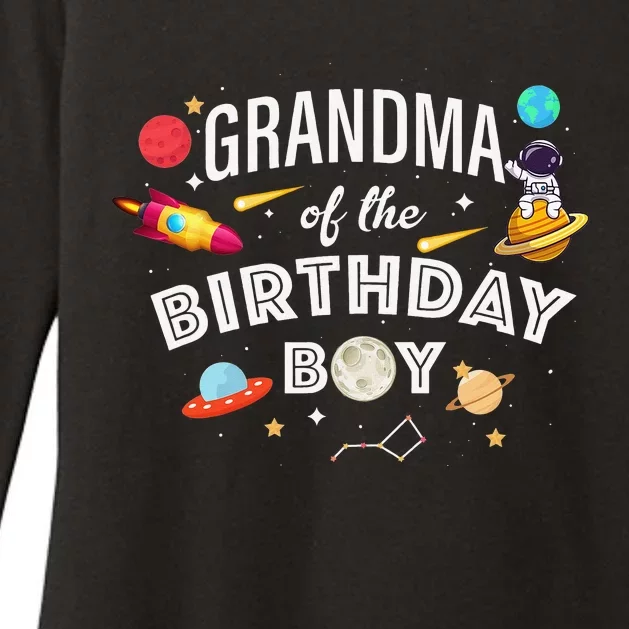 Grandma Of The Birthday Astronaut Space Theme Party Womens CVC Long Sleeve Shirt