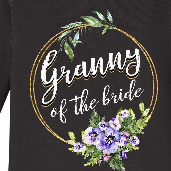 Granny Of The Bride Wedding Bridal Shower Granny Matching Baby Long Sleeve Bodysuit