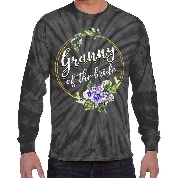 Granny Of The Bride Wedding Bridal Shower Granny Matching Tie-Dye Long Sleeve Shirt