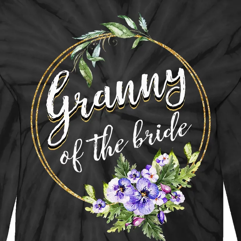 Granny Of The Bride Wedding Bridal Shower Granny Matching Tie-Dye Long Sleeve Shirt