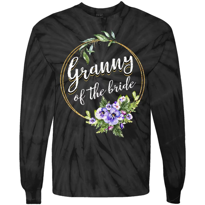 Granny Of The Bride Wedding Bridal Shower Granny Matching Tie-Dye Long Sleeve Shirt