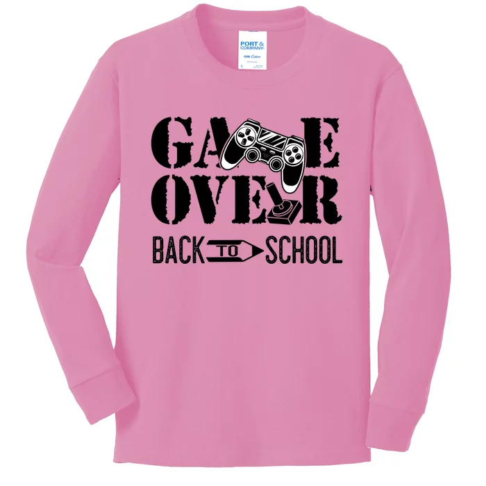 Game Over Teacher Student Funny Back To School Gift Kids Long Sleeve Shirt