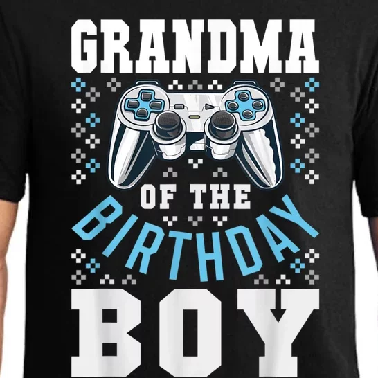 Grandma Of The Birthday Boy Matching Video Gamer Birthday Pajama Set