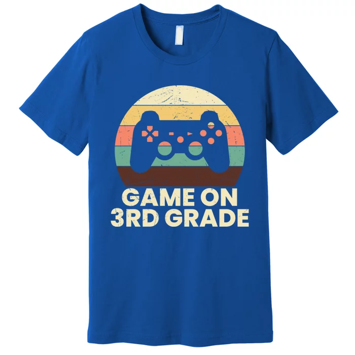 Game On Third Grade Gamer Cute 3Rd Grade Funny Gift Premium T-Shirt