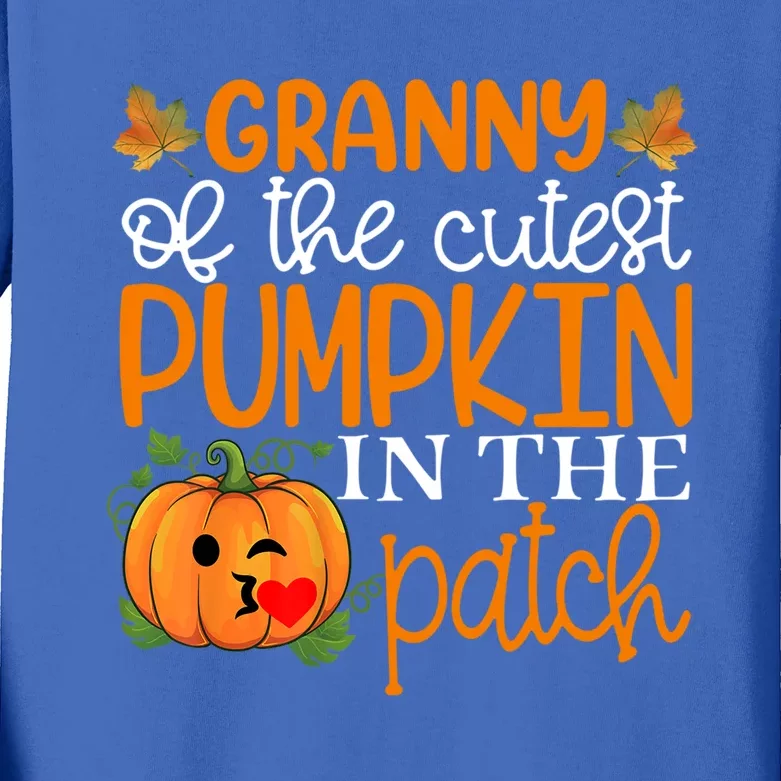 Granny Of The Cutest Pumpkins In The Patch Gift Halloween Gift Kids Long Sleeve Shirt