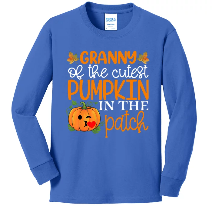 Granny Of The Cutest Pumpkins In The Patch Gift Halloween Gift Kids Long Sleeve Shirt