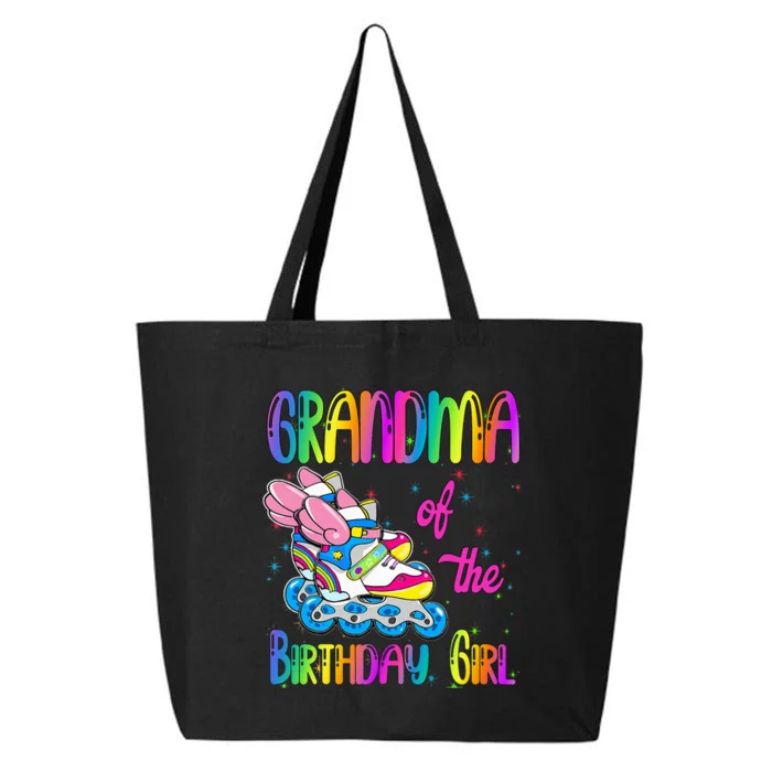 Grandma Of The Birthday Girl Rolling Skate Family Party 25L Jumbo Tote