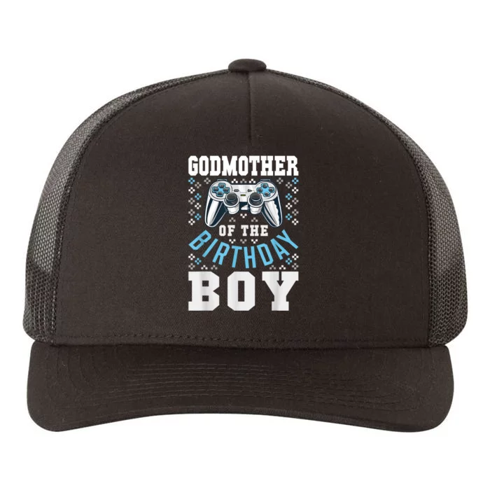 Godmother Of The Birthday Boy Matching Video Gamer Birthday Yupoong Adult 5-Panel Trucker Hat