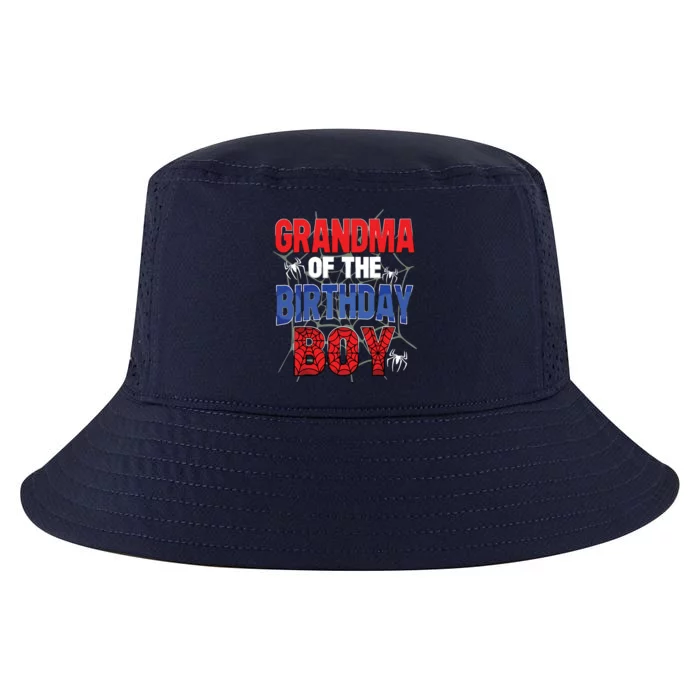 Grandma Of The Birthday Boy Matching Family Spider Web Cool Comfort Performance Bucket Hat