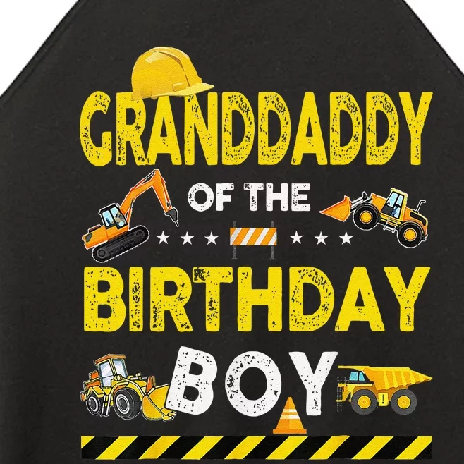 Granddaddy Of The Birthday Boy Construction Worker Birthday Women’s Perfect Tri Rocker Tank